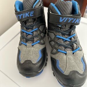 Kids hiking Black and Blue Sneakers- PRISTINE CONDITION